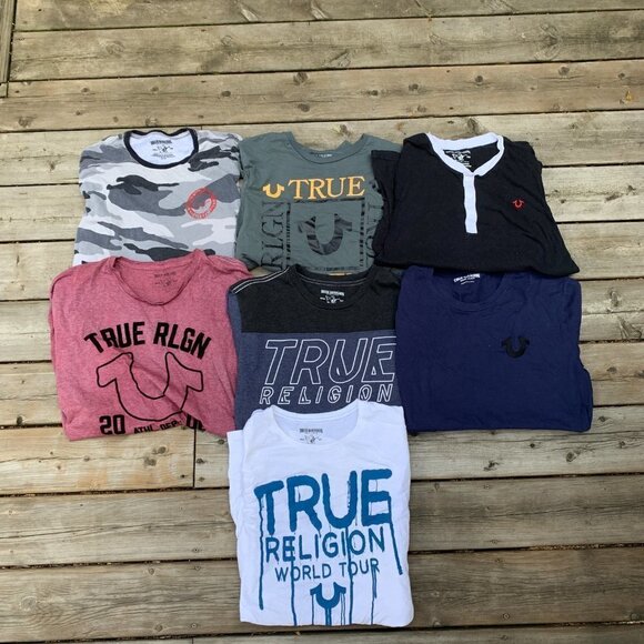 LOT OF 7 True Religion T Shirts XL - Picture 3 of 4